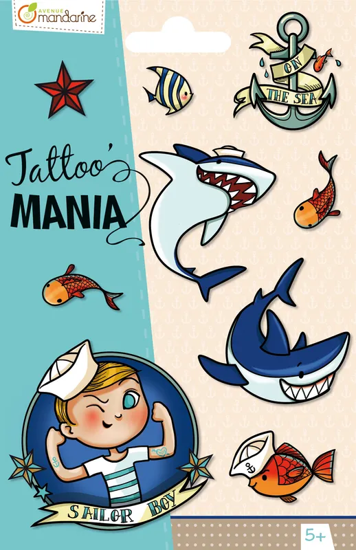 Tatuaże Tattoo Mania Podwodny świat, zestaw