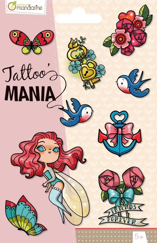 Tatuaże Tattoo Mania Wróżki, arkusz około 10 sztuk