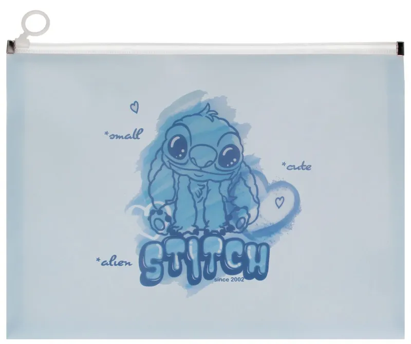 Teczka A4 PCV na suwak Stitch, teczka kopertowa