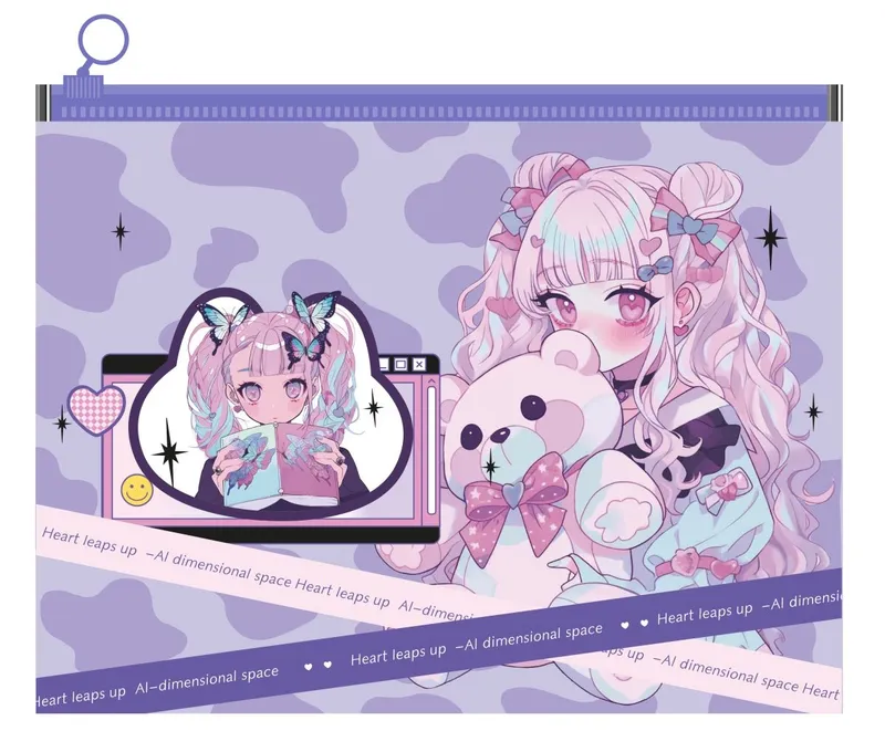 Teczka B5 z suwakiem Manga Pink Fantasy