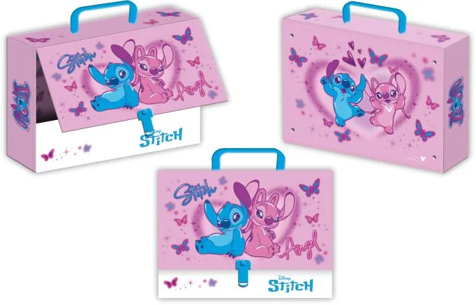 Teczka z rączką walizeczka Stitch pink