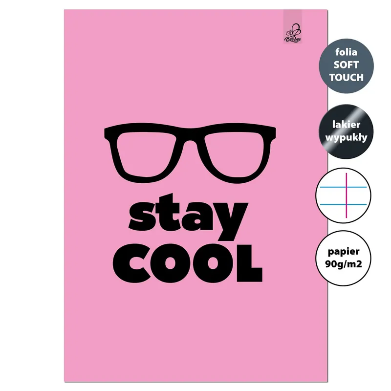 Zeszyt A4 32 kartki w linie Stay Cool 90g, z marginesem